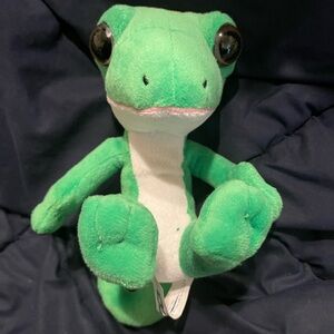 Geico Green Yellow Lizard Big Eyes Promotional Stuffed Animal Plush Toy